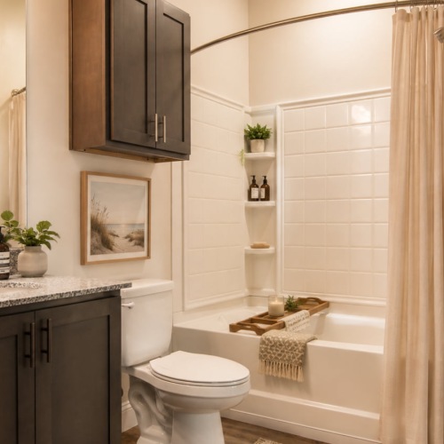 Spacious bathrooms with everything you need